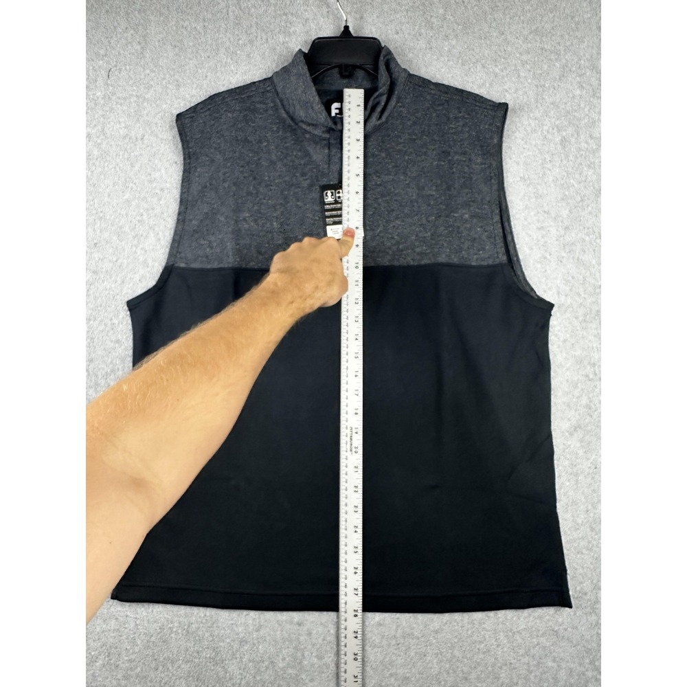 FootJoy Vest Mens Large Heather Yoke Half Zip Pullover Golf 4-Way Stretch 25322 - Picture 5 of 10
